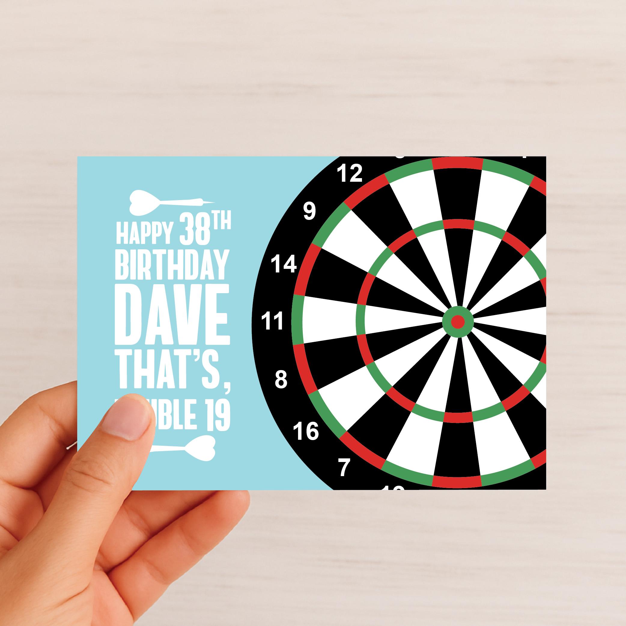 Personalized Darts Birthday Card | Sports Lover Gift - Etsy