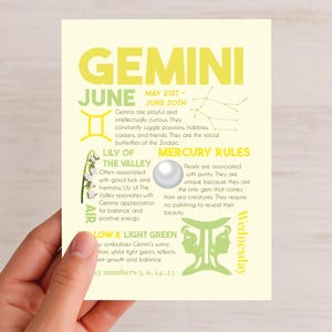 Gemelli, Compleanno di giugno, Segno zodiacale, Spiritualità, Oroscopo, Stella, Astrologia, Celeste, Personalizza con un nome