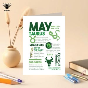 May Geburtstag, Stier, Zwilling, Sternzeichen, Spiritualität, Horoskop, Stern, Astrologie, Celestial, Personalisieren mit einem Namen