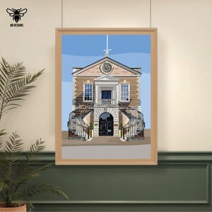 Guildhall Poole, Landscape, Digital art Print, Dorset, Wall Art, Special Local Gift, Anniversary Gift, Christmas, Valentines, Birthday Gift