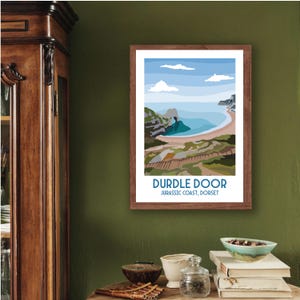 Durdle Door, Travel Poster, Travel Decor, Travel Print, Landscape Wall Art, City Posters, Gift Idea, Dorset