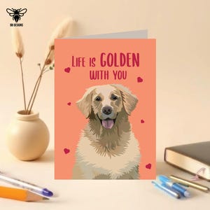 Golden Retriever San Valentino, Anniversario, Personalizzato, Regalo di coppia, Per fidanzata, fidanzato, partner