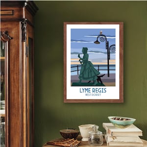 Lyme Regis, Reiseposter, Reise-Dekor, Reise-Druck, Landschaftswandkunst, Stadtposter, Geschenkidee, Dorset