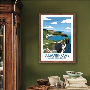 Cala de Lulworth, póster de viaje, decoración de viaje, impresión de viaje, arte mural de paisajes, pósteres de ciudades, idea de regalo, Dorset