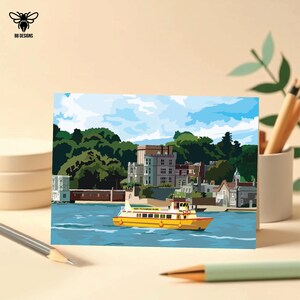 Biglietto di auguri Brownsea Island, personalizzabile, Dorset, compleanno, anniversario, grazie, perfetto per ogni occasione