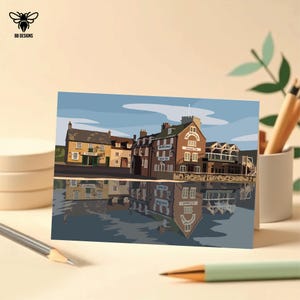 Wareham Quay Biglietto di auguri, personalizzabile, Dorset, compleanno, anniversario, grazie, perfetto per ogni occasione