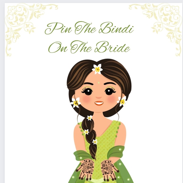 Pin the bindi on the bride digital download A4/A3