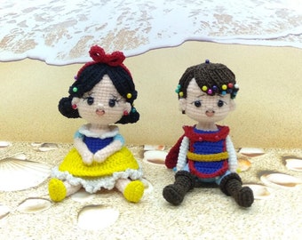 Princess Snow White and Prince Florian Amigurumi Doll