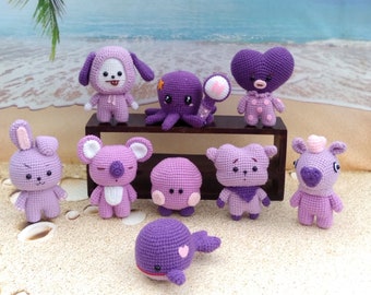 PATTERN Bundle Amigurumi PDF  || BT21 Purple Crochet