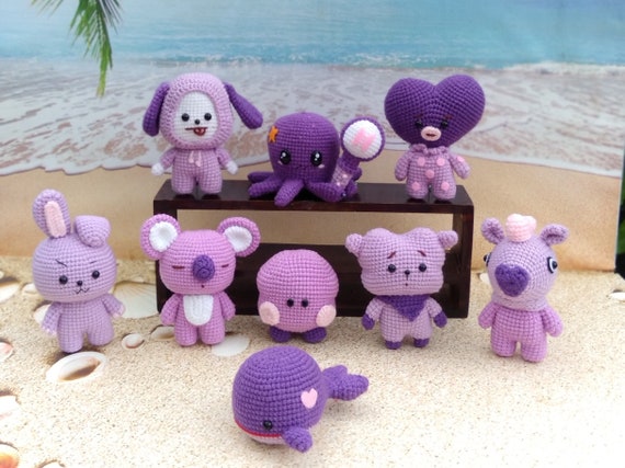 PATTERN Bundle Amigurumi PDF || BT21 Purple Crochet - Etsy
