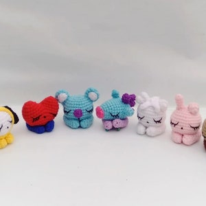Amigurumi Pattern PDF Bundle || BT21 mini sleepy crochet