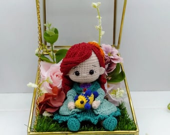 あみぐるみパターン || プリンセスアリエルのかぎ針編みパターン