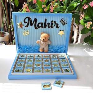 Baby Chocolate, Baby Boy Shower Favors Chocolate, Gold Mirror Baby Favors, Favors for Guests, Baby Birthday Party Favors, Welcome Baby Gift