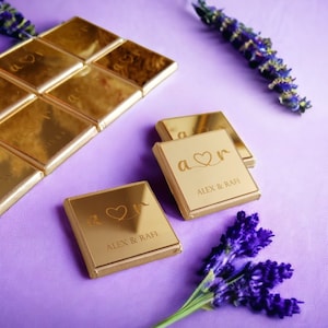 Cadeaux personnalisés pour invités, Cadeaux chocolatés pour mariage, Cadeaux de fiançailles, Cadeaux de mariage, Chocolat Lux
