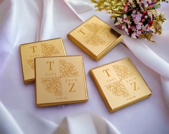 Chocolate Wedding Favors, Engagement Chocolate, Wedding Favours, Personalized Chocolate, Wedding Favours