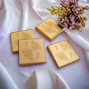 Chocolate Wedding Favors, Engagement Chocolate, Wedding Favours, Personalized Chocolate, Wedding Favours image 1