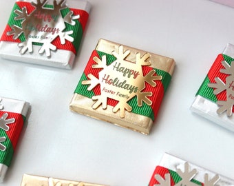 Cadeau personnalisé de chocolat de Noël, faveurs de fête de Noël Chocolat personnalisé, faveurs de chocolat