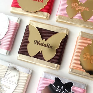 50 - 100 Pcs Baby Girl Chocolate, Baby Shower Favors, Baby Birthday Favors, Personalized Baptism Chocolate Favors, Baby Gift