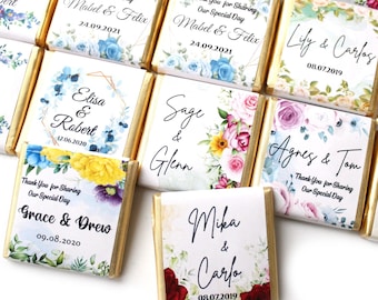 Personalized Chocolate Favors, Wedding, Engagement, Birthday