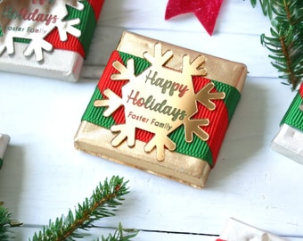 Cadeau de chocolat de Noël personnalisé, faveurs de chocolat de Noël, cadeaux de Noël en vrac,