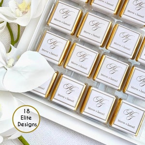 Personalized Wedding Chocolate, Wedding Favor Chocolate for Guests,  Flower Chocolate, Engagement Favor Chocolate, Mini Chocolate