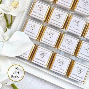 Personalisierte Hochzeitsschokolade, Hochzeit Gastgeschenk Schokolade für Gäste, Blumen Schokolade, Verlobung Gunst Schokolade, Mini Schokolade