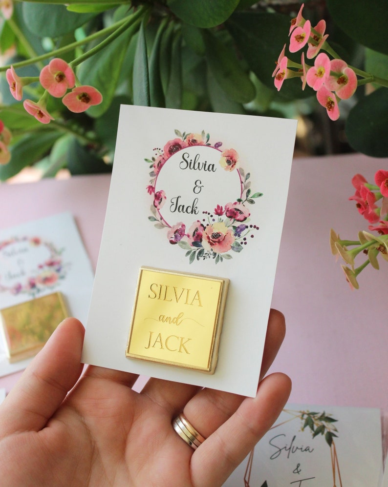 Wedding Chocolate Wedding Favors for Guests Customized Etsy
