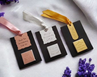 50 Wedding Favors Chocolate, Favors For Guests, Engagement Chocolate, Personalized Wedding Chocolate, Party Favors