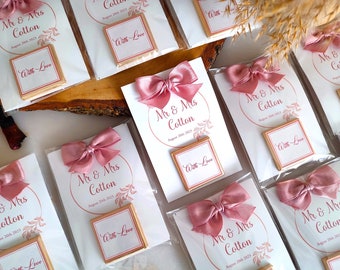 50 - 100 Pcs -  Wedding Chocolate and Coffee - Wedding Favors - Personalized Chocolate Card