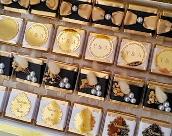 Luxury Chocolate, Wedding Favors, Favours For Guests, Engagement Favors, Wedding Chocolate, Mini Chocolate