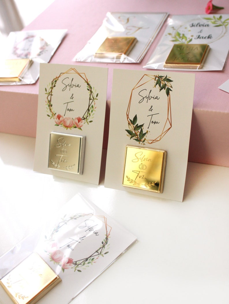 Wedding Chocolate Wedding Favors for Guests Customized Etsy