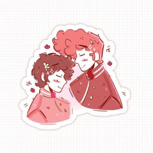 Luca and Alberto Strawberry Sticker ||| Pixar Luca, Scrapbooking, Journaling