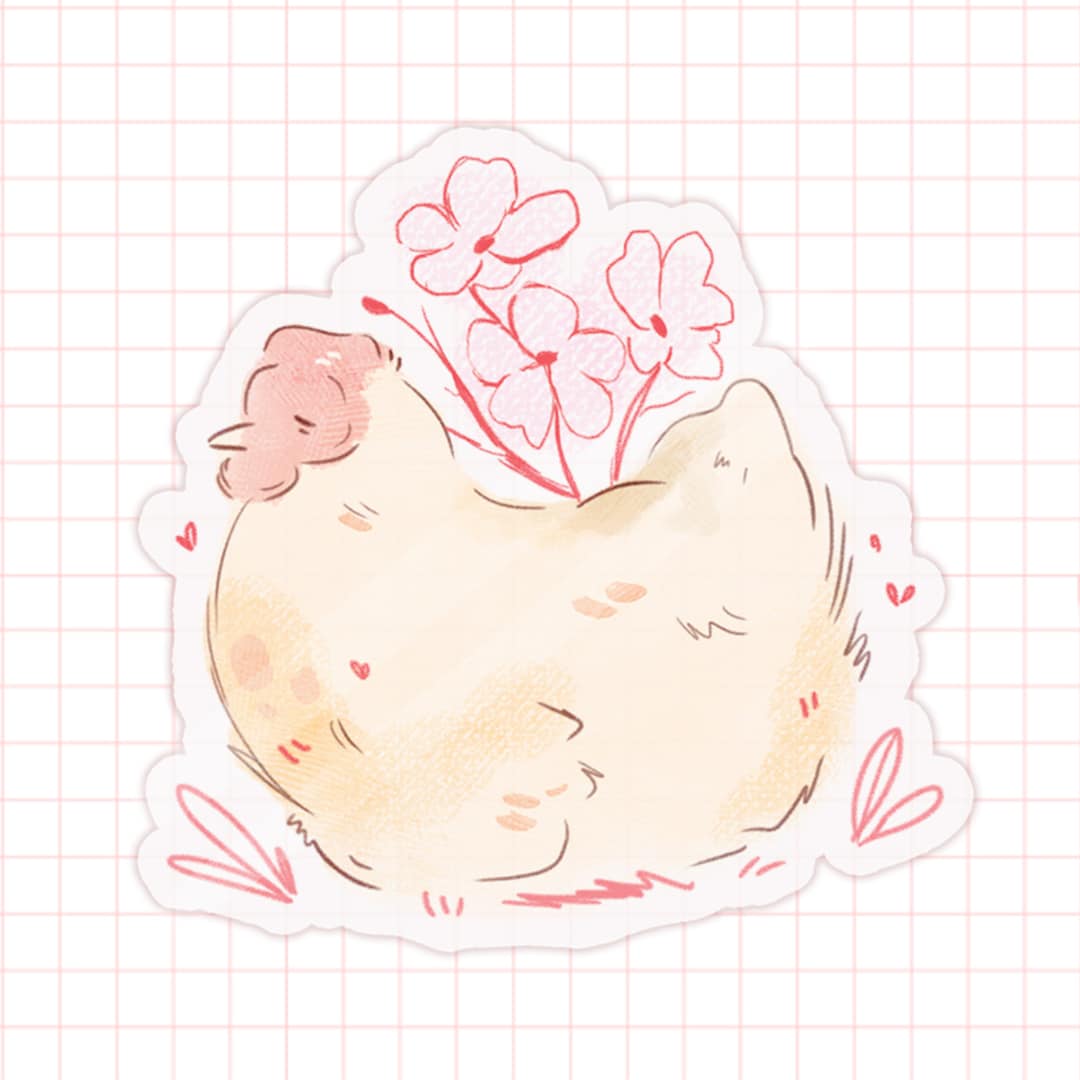 Spring Chicken Sticker Spring Hen Sticker ||| Farm Chicken, Die Cut Vinyl Sticker ...