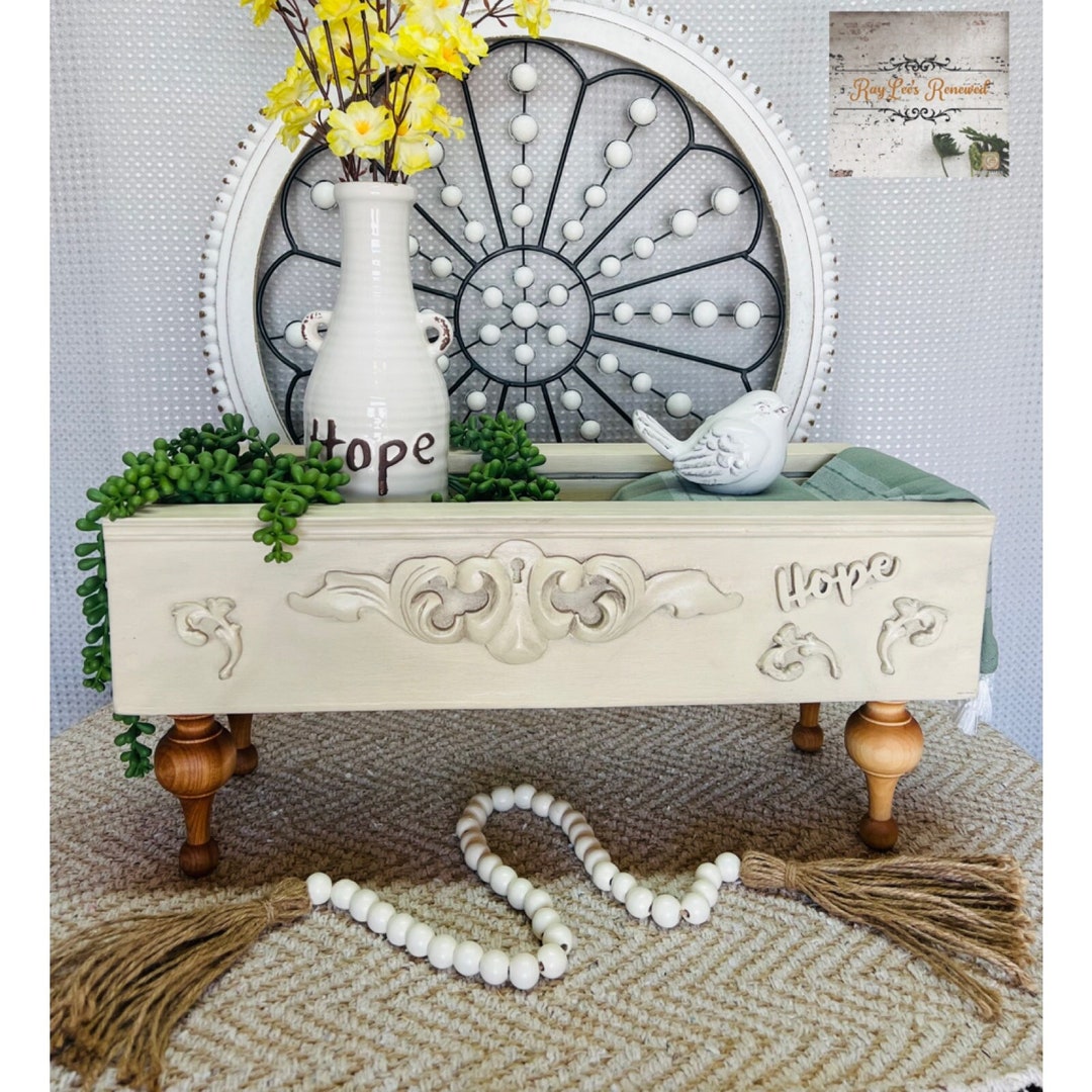 Farmhouse Table Riser Tray, Decorative Wood Box, Table Decor, Table