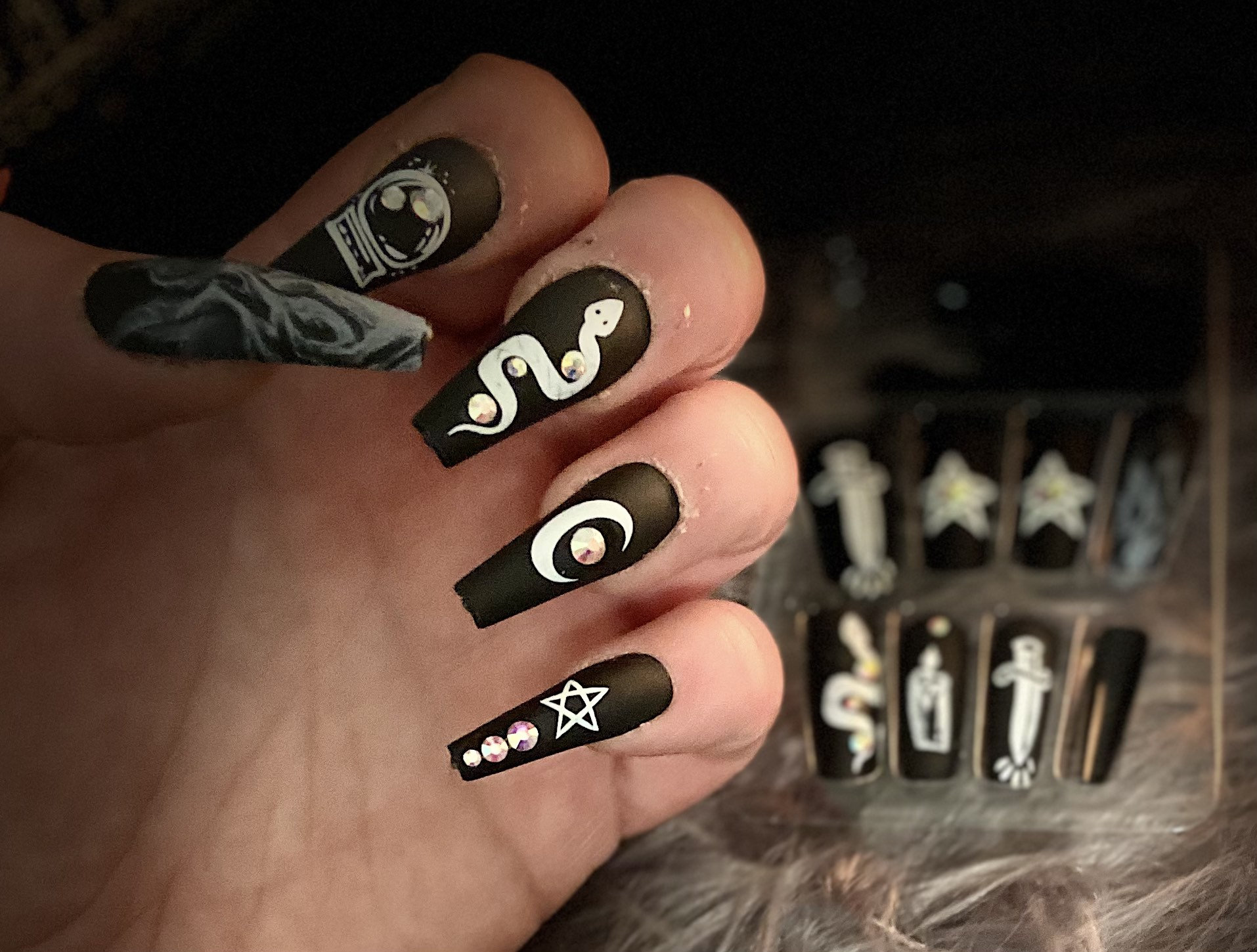 Pentagram Nail Art - Etsy