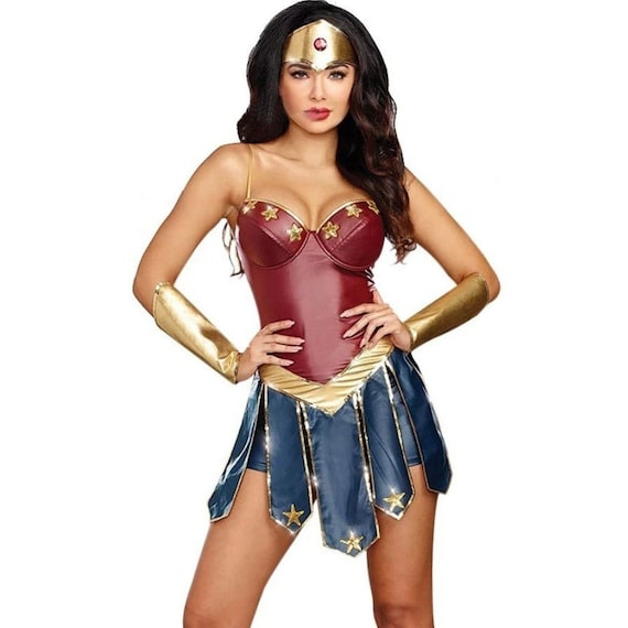 Wonder Woman Super Hero Erotic Halloween Cosplay Lingerie Bodysuit Party  Beach Outfit -  Canada