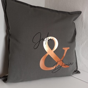 Pillow "&" personalized, pillowcase / partner, wedding, anniversary, wedding day, couple, pair