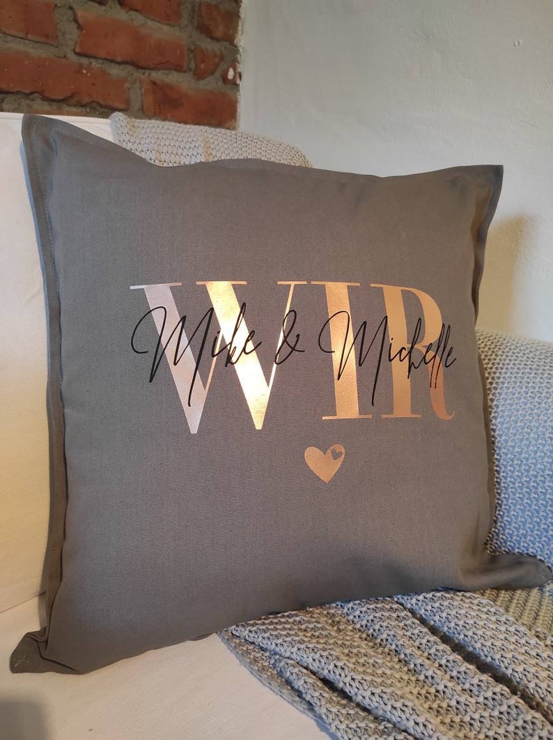 Pillow WE personalized, pillow case / partner, wedding, anniversary, wedding day, couple image 3