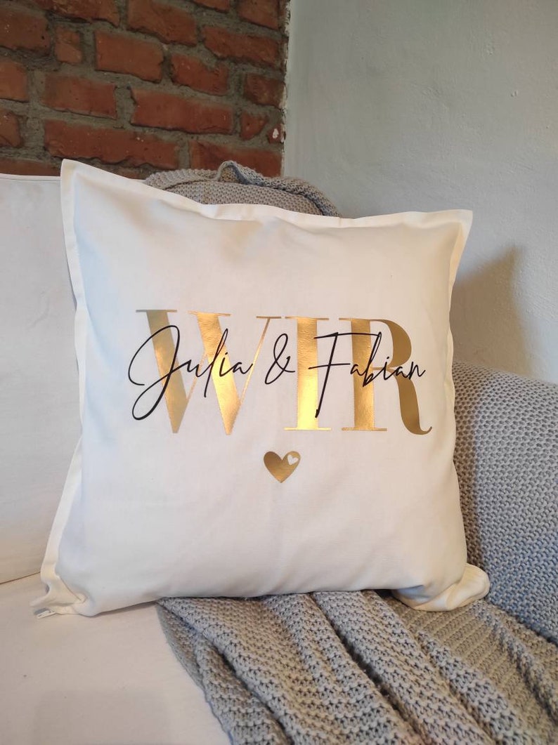 Pillow WE personalized, pillow case / partner, wedding, anniversary, wedding day, couple image 4