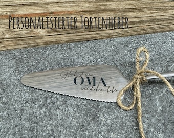 Tortenheber "Glück ist, eine OMA wie dich zu haben", Geschenk Oma, perfektes Geschenk zum Muttertag, Geburtstag oder einfach so