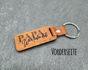 Keychain “PAPA we love you” personalized