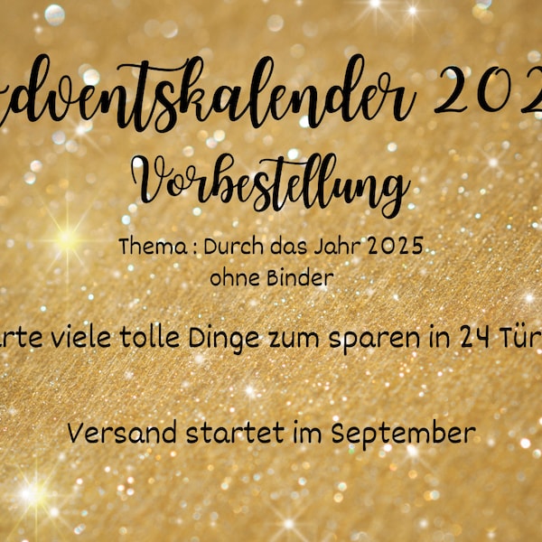 Adventskalender 2024 Vorbestellung / Printversion / passend für einen A6 Binder