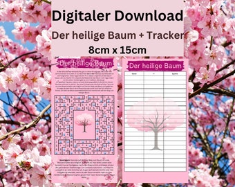 Der heilige Baum Sparchallenge / Digitaler Download / passend für A6 Umschläge / 8cm x 15cm / PDF-Datei