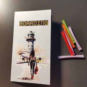 Boarding Klappkarte / Printversion / passend für A6 Umschläge / 300g Papier
