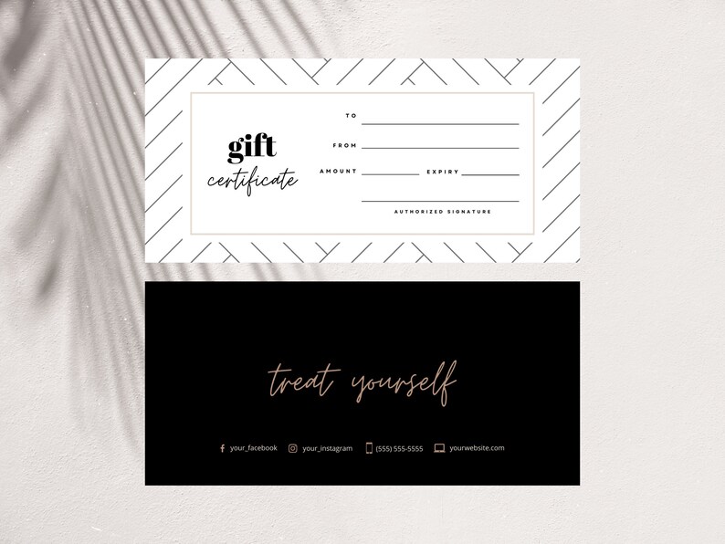 Spray Tan Gift Certificate Template Spray Tanning Business Editable
