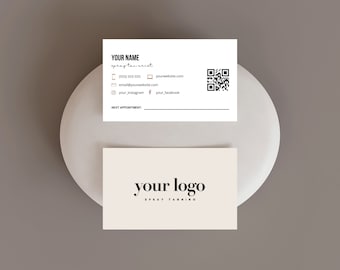 Spray Tan Business Card Template | Salon Client Appointment Cards | Spray Tan Artist Business