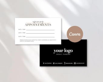 Spray Tan Appointment Card Template: Modern Beauty Business (Canva Template)