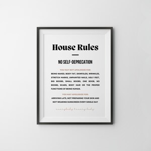 Studiodecor spraytan: huisregels postercanvasjabloon afbeelding 7