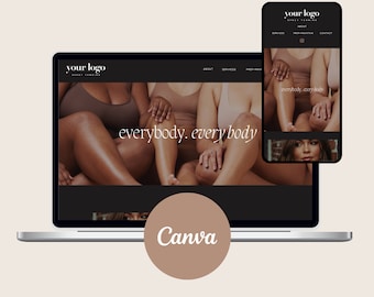 Spray Tan Business Website Template: Body Positive Canva Design