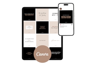 Spray Tan Quotes Instagram Content Canva Templates